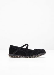 Baleriny typu Mary-Jane. Czarne balerinki damskie bonprix, bez wzorów, bez zapięcia. Za 124.99 zł.