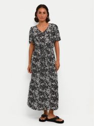 Kaffe Sukienka letnia Amber 10508624 Czarny Relaxed Fit. Czarne sukienki damskie Kaffe, na lato, bez wzorów, z wiskozy, bez kołnierzyka, bez ramiączek. Za 269.99 zł.