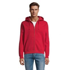 Męska Bluza Z Kapturem Spike Full Zip. Czerwone bluzy męskie SOL'S, m, bez wzorów, bez ramiączek, z kapturem. Za 174.99 zł.