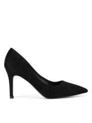 DeeZee Szpilki IV-DBC Czarny. Czarne szpilki damskie DeeZee, bez wzorów, z materiału, bez obcasa, na szpilce, bez zapięcia. Za 129.99 zł.