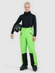 4F Spodnie narciarskie z szelkami membrana Dermizax 20000 męskie - zielone L. Zielone spodnie sportowe męskie 4F, l, bez wzorów, narciarskie, Dermizax. Za 999.99 zł.
