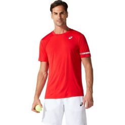 Koszulka sportowa męska Asics Court SS Tee. Czerwone koszulki sportowe męskie Asics, m, bez wzorów, bez ramiączek, tenisowe. Za 165.00 zł.