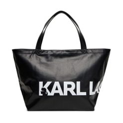 Torebka KARL LAGERFELD. Czarne shopperki damskie KARL LAGERFELD, bez wzorów, bez dodatków. Za 499.99 zł.