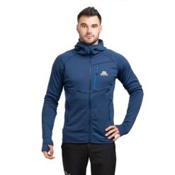 Bluza trekkingowa męska Eclipse Hooded. Niebieskie bluzy męskie MOUNTAIN EQUIPMENT, l, bez wzorów, bez ramiączek, bez kaptura. Za 889.99 zł.