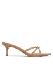 TWINSET Klapki 251TCP102 Brązowy. Brązowe klapki damskie Twinset, bez wzorów, ze skóry, bez obcasa, bez zapięcia. Za 859.99 zł.