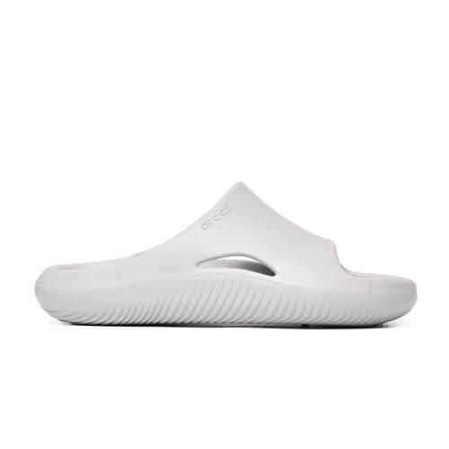 Klapki damskie Crocs Mellow Slide. Białe klapki damskie Crocs, bez wzorów, z materiału, bez obcasa, bez zapięcia. Za 297.00 zł.