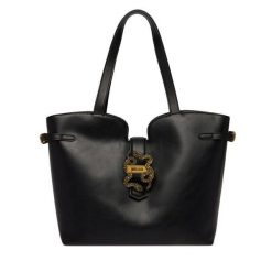 Torebka Just Cavalli. Czarne shopperki damskie Just Cavalli, bez wzorów, bez dodatków. Za 748.99 zł.