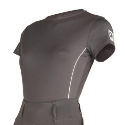 Damska koszulka do jazdy konnej Tattini Passiflora PE 2025. Szare bluzki damskie TATTINI, bez wzorów, sportowe, bez kołnierzyka, bez ramiączek. Za 306.00 zł.