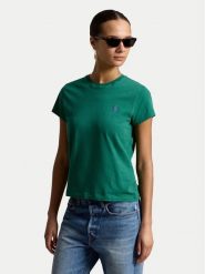 Polo Ralph Lauren T-Shirt 211B14605027 Zielony Regular Fit. Zielone t-shirty damskie Polo Ralph Lauren, s, bez wzorów, z bawełny, bez kołnierzyka, bez ramiączek. Za 399.99 zł.