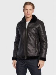 Brave Soul Kurtka z imitacji skóry MJK-OUT Czarny Regular Fit. Czarne kurtki męskie Brave Soul, m, bez wzorów, ze skóry, bez kaptura. Za 569.99 zł.