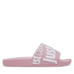 Klapki Just Cavalli. Czerwone klapki damskie Just Cavalli, bez wzorów, bez obcasa, bez zapięcia. Za 219.99 zł.