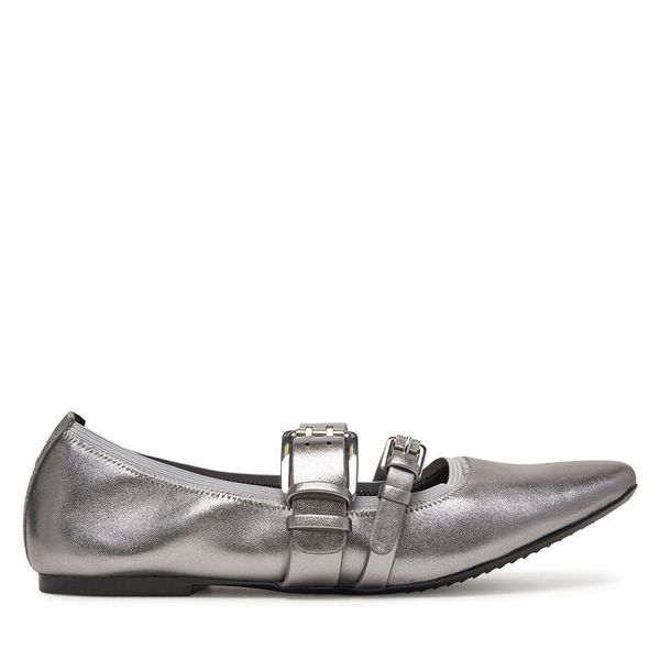 Baleriny DKNY. Szare balerinki damskie DKNY, bez wzorów, bez obcasa, bez zapięcia. Za 319.99 zł.