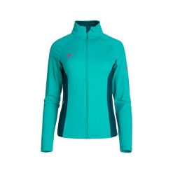 Kurtka polarowa damska DENVER Stretch, dwuelastyczna, wiatroszczelna i oddychają. Zielone kurtki sportowe damskie IZAS, bez wzorów, z nylonu, bez ramiączek, bez kaptura, trekkingowe. Za 252.13 zł.