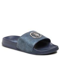 Klapki U.S. Polo Assn. Niebieskie klapki damskie U.S. Polo Assn., bez wzorów, bez obcasa, bez zapięcia. Za 149.99 zł.