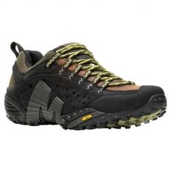 Buty trekkingowe męskie Merrell Intercept. Czarne trekkingi męskie Merrell, z gumy, bez zapięcia. Za 638.00 zł.