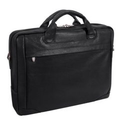 Skórzana torba na laptopa 13,3" Mcklein Montclare 15495S czarna. Czarne torby na laptopa damskie Mcklein, bez wzorów, ze skóry. Za 799.99 zł.