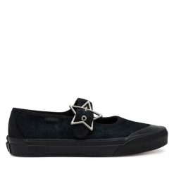 Baleriny Vans. Czarne balerinki damskie Vans, bez wzorów, bez obcasa, bez zapięcia. Za 219.99 zł.