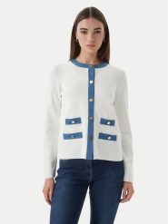 Luisa Spagnoli Kardigan Capotreno 100363 Biały Regular Fit. Białe kardigany damskie Luisa Spagnoli, l, bez wzorów, z syntetyku, bez kołnierzyka. Za 1,669.00 zł.