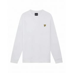 Bluza z okrągłym dekoltem Lyle & Scott. Białe bluzy damskie LYLE AND SCOTT, na zimę, bez wzorów, klasyczne, bez ramiączek, bez kaptura. W wyprzedaży za 279.55 zł.