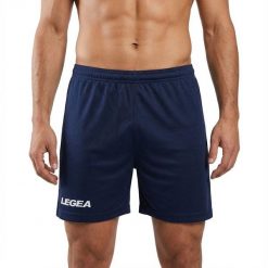Szorty do biegania z elastycznym pasem niebieskie. Niebieskie szorty damskie Legea, bez wzorów. Za 80.00 zł.