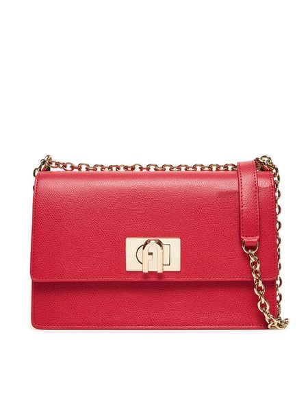 Furla Torebka BAFIACO ARE000 BG RUB00 Czerwony. Czerwone torebki do ręki damskie Furla, bez wzorów, ze skóry, bez dodatków. Za 1,609.00 zł.