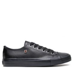 Trampki Big Star Shoes. Czarne trampki i tenisówki damskie BIG STAR SHOES, bez wzorów, bez zapięcia. Za 99.99 zł.
