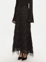 Bruuns Bazaar Spódnica maxi Ajwa BBW4196 Czarny Regular Fit. Czarne spódnice damskie Bruuns Bazaar, bez wzorów, z syntetyku, maxi. Za 329.99 zł.