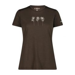 T-shirt damski CMP Performance. Brązowe t-shirty damskie CMP, m, bez wzorów, z materiału, bez kołnierzyka, bez ramiączek. Za 239.95 zł.
