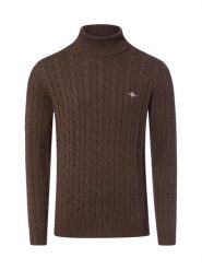 Gant Sweter Mężczyźni Bawełna brązowy, XXL. Brązowe swetry męskie GANT, m, bez wzorów, z bawełny, casualowe, bez kołnierzyka, bez ramiączek. Za 749.95 zł.