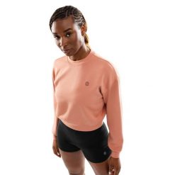 Bluza treningowa crop top dla kobiet Fitness Siroko Pinnacle. Brązowe bluzy damskie SIROKO, bez wzorów, z materiału, bez ramiączek, bez kaptura. Za 169.00 zł.