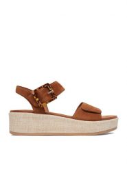 Remonte Sandały CEO-D1N54-22 Brązowy. Brązowe sandały damskie Remonte, bez wzorów, ze skóry, bez obcasa, na koturnie, bez zapięcia. Za 379.99 zł.