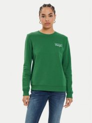 Wrangler Bluza 112356509 Zielony Regular Fit. Zielone bluzy damskie Wrangler, xs, bez wzorów, z bawełny, bez ramiączek, bez kaptura. Za 159.99 zł.