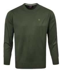 Klasyczny Wełniany Sweter, Okrągły Dekolt (U-Neck) - Pako Jeans - Oliwkowy. Zielone swetry męskie Pako Jeans, l, bez wzorów, z jeansu, biznesowe, bez kołnierzyka, bez ramiączek. Za 169.00 zł.