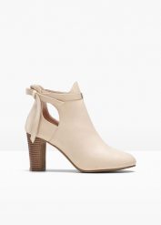 Botki. Brązowe botki damskie bonprix, bez wzorów, bez obcasa, bez zapięcia. Za 127.99 zł.