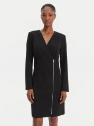 DKNY Sukienka koktajlowa DD5N2P53 Czarny Regular Fit. Czarne sukienki damskie DKNY, bez wzorów, z syntetyku, wizytowe, bez kołnierzyka, bez ramiączek. Za 699.99 zł.
