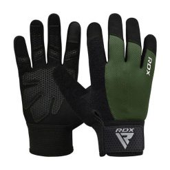 Rękawiczki RDX W1F Full Finger. Zielone rękawiczki męskie RDX SPORTS, bez wzorów, z bawełny. Za 79.99 zł.