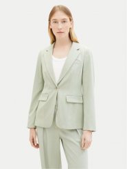 Tom Tailor Marynarka 1040327 Zielony Regular Fit. Zielone marynarki i żakiety damskie Tom Tailor, bez wzorów, z syntetyku, bez kołnierzyka, bez ramiączek. Za 339.99 zł.