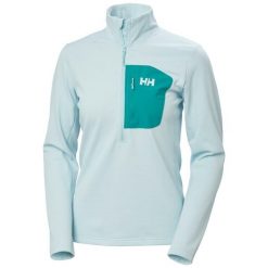 Damska bluza dresowa 1/2 z zamkiem błyskawicznym Helly Hansen Versalite. Niebieskie bluzy damskie Helly Hansen, bez wzorów, z dresówki, bez ramiączek, bez kaptura. Za 384.00 zł.
