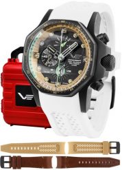 Zegarek męski Vostok Europe YM86-640C697SW biały. Białe zegarki męskie Vostok Europe, bez wzorów. Za 7,156.02 zł.
