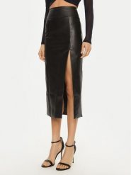 Bardot Spódnica z imitacji skóry 58855SB1 Czarny Regular Fit. Czarne spódnice damskie Bardot, bez wzorów, ze skóry. Za 319.99 zł.