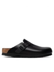 Birkenstock Klapki Boston Bs 0060193 Czarny. Czarne klapki damskie Birkenstock, bez wzorów, ze skóry, bez obcasa, bez zapięcia. Za 509.99 zł.