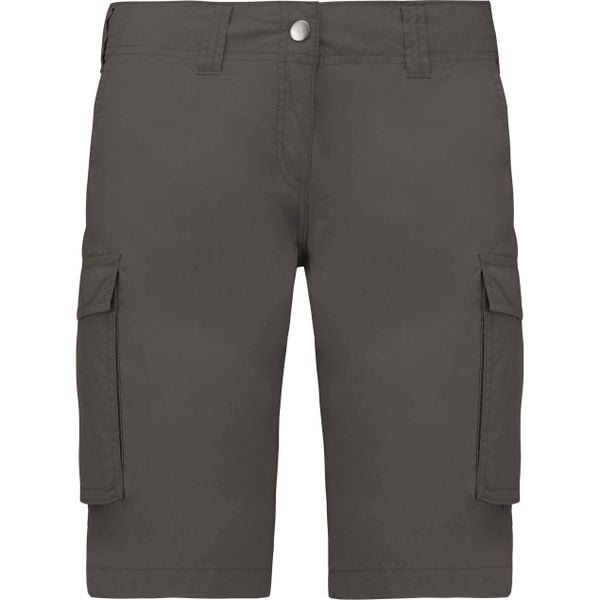 Krótkie spodenki damskie lekkie Kariban Multipoches. Szare szorty damskie KARIBAN, bez wzorów. Za 143.00 zł.