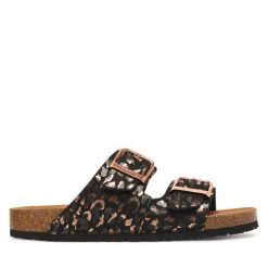 Klapki Tamaris. Brązowe klapki damskie Tamaris, bez wzorów, bez obcasa, bez zapięcia. Za 269.99 zł.