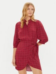 Pepe Jeans Sukienka codzienna Picci PL953611 Czerwony Regular Fit. Czerwone sukienki damskie Pepe Jeans, na co dzień, s, bez wzorów, z jeansu, bez kołnierzyka, bez ramiączek, proste. Za 289.99 zł.