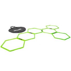 Hexagon Agility Grid, Speed Ladder, 6 szt.+ torba do przechowywania. Zielone torby sportowe męskie VIRTUFIT, bez wzorów, z materiału. Za 142.00 zł.