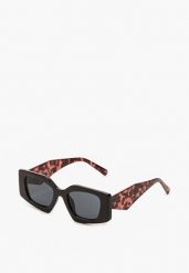 Czarno-Brązowe Okulary Przeciwsłoneczne o Geometrycznym Kształcie z Lekkiego Tworzywa Giorta. Czarne okulary przeciwsłoneczne damskie Renee. Za 24.99 zł.