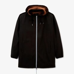 Parka Serge Blanco. Czarne parki damskie SERGE BLANCO, l, bez wzorów, z dresówki, z kapturem. Za 569.50 zł.