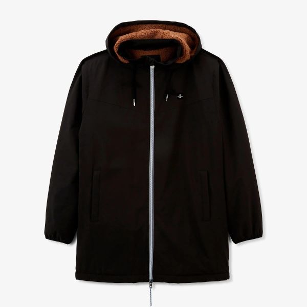 Parka Serge Blanco. Czarne parki damskie SERGE BLANCO, l, bez wzorów, z dresówki, z kapturem. Za 591.50 zł.