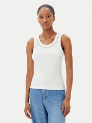 Marella Top Dede 2515941032 Écru Regular Fit. Topy damskie Marella, l, bez wzorów, z bawełny, bez kołnierzyka, bez ramiączek. Za 239.99 zł.