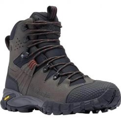 Buty trekkingowe męskie Columbia Geoterra Outdry. Brązowe trekkingi męskie Columbia, na zimę, z materiału, za kostkę, bez zapięcia. Za 849.99 zł.